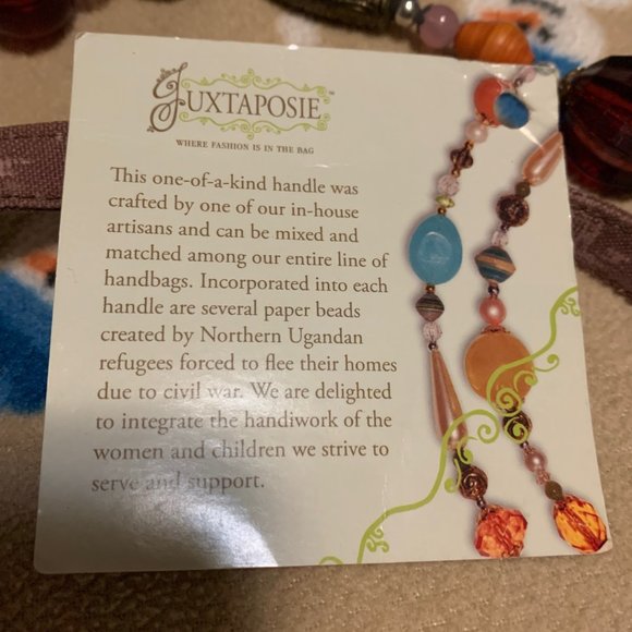 JUXTAPOSIE Handbag/Purse & Wallet Set, Interchangeable Straps Made in Uganda - Picture 3 of 11